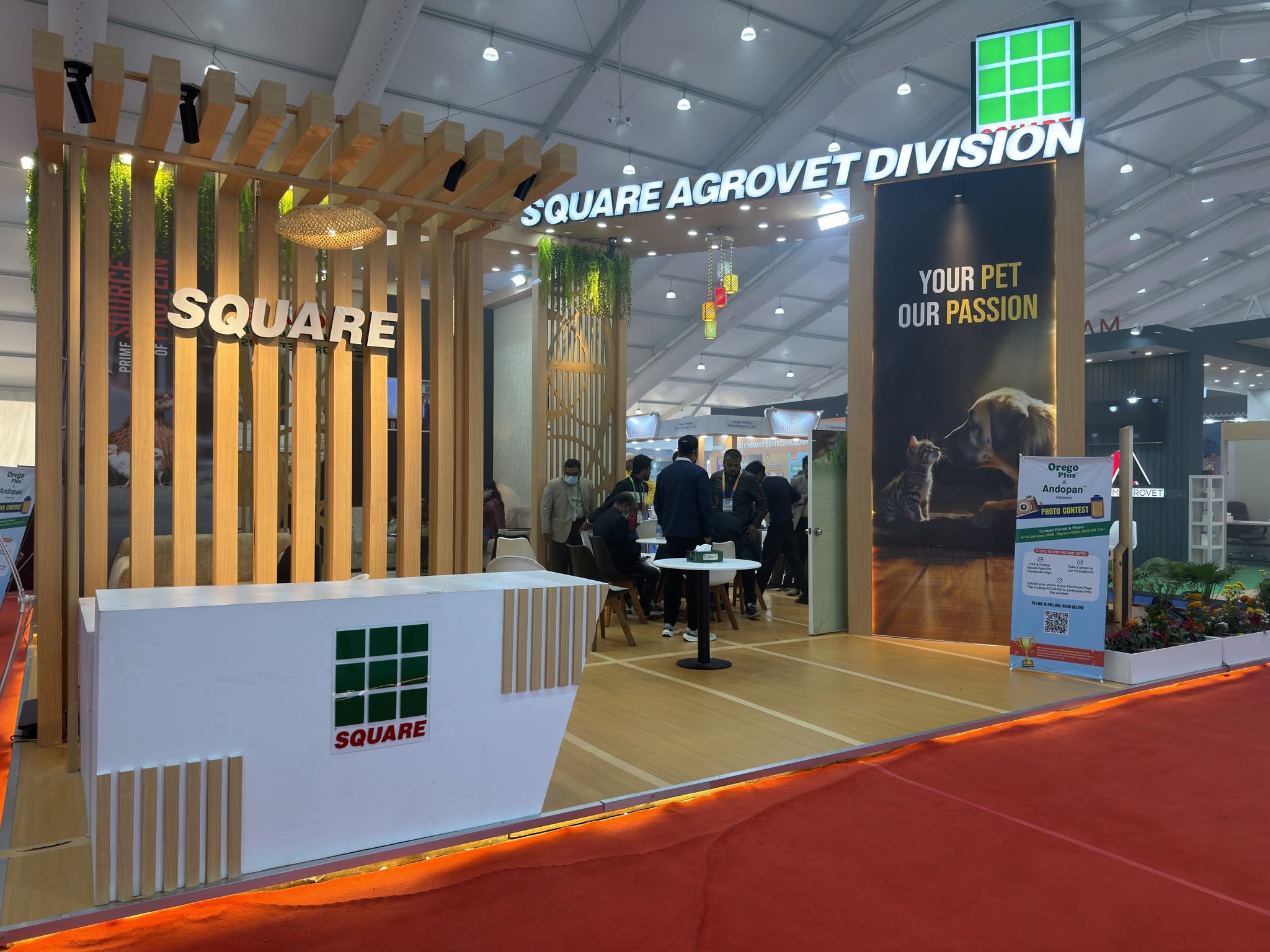 Square exhibition stall